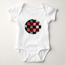 Rennen-Baby-Zielflagge-kundengerechter Bodysuit