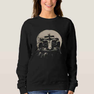 Rennen der Vintagen Formel-1-Silhouette Sweatshirt