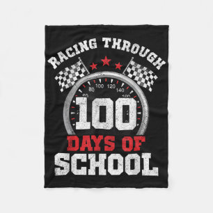 Rennen durch 100 Tage Schulrennen Auto 100th D Fleecedecke