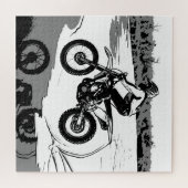 Rennen durch das Wasser - Motocross Rider Puzzle (Horizontal)