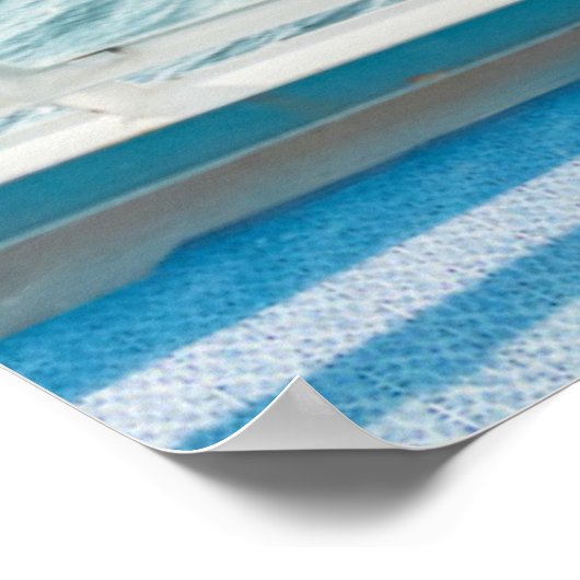 Rennen eines Kreuzfahrtschiffs Poster (Ecke)