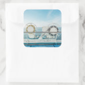 Rennen eines Kreuzfahrtschiffs Quadratischer Aufkleber (Tasche)