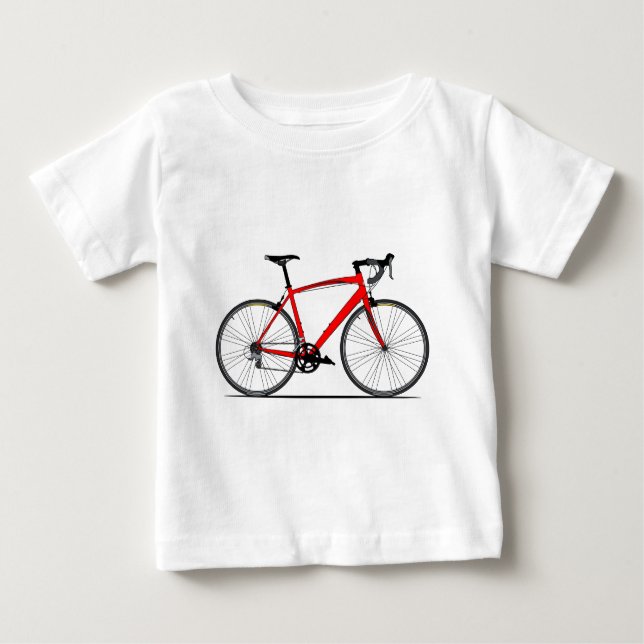 Rennen-Fahrrad Baby T-shirt (Vorderseite)