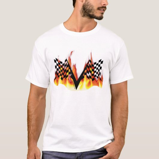 Rennen-Flagge T-Shirt (Vorderseite)