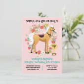 Rennen Geburtstagsparty Einladung (Stehend Vorderseite)