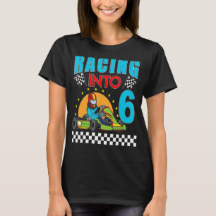Rennen in 6 Go Kart Racing Go Kart 6. Geburtstag T-Shirt