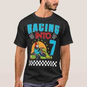 Rennen in 7 Go Kart Racing Go Kart 7. Geburtstag T-Shirt