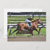 Rennen in der historischen Saratoga-Rennstrecke Postkarte (Vorne/Hinten)