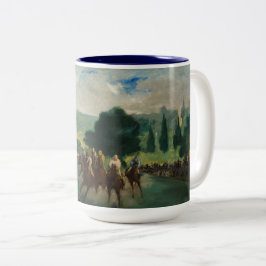 Rennen in Longchamp - Édouard Manet Zweifarbige Tasse