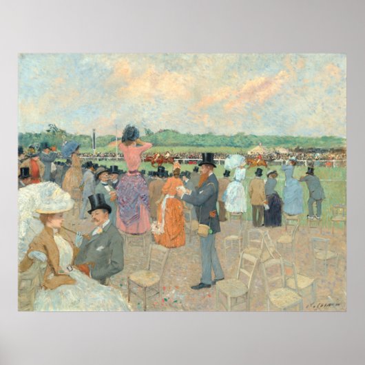 Rennen in Longchamp - Jean-Louis Forain Fine Art Poster (Vorne)