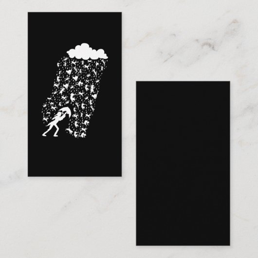 Rennen Katzen Funny Animal Weather Cat Lover Visitenkarte (Vorne/Hinten)