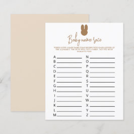 Rennen mit einfachem Baby-Namen