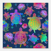 Rennen mit Schildkröten in den Meerestiefen Tapete (Vorderseite)