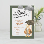 Rennen oder Shine Frühling oder Fall Woodland Gebu Einladung (Stehend Vorderseite)