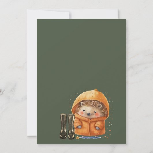 Rennen oder Shine Frühling oder Fall Woodland Gebu Einladung (Rückseite)