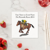 Rennen-Pferd und Jockeykundenspezifisches Serviette (Beispiel)