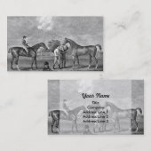 Rennen-PferdeVintage Kunst Visitenkarte (Vorne/Hinten)