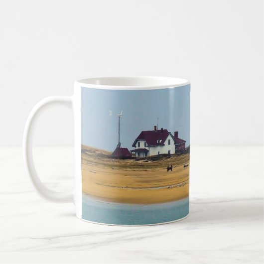 Rennen-Punkt-Leuchtturm Kaffeetasse (Links)