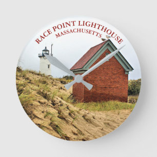 Rennen-Punkt-Leuchtturm, Massachusetts-Uhr Runde Wanduhr