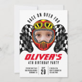 Rennen über Foto Geburtstagsparty Einladung (Vorderseite)