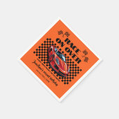 Rennen über modernes, rotes Sportauto Serviette (Ecke)