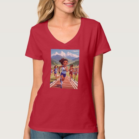 Rennen um den Sieg" T-Shirt (Vorderseite)