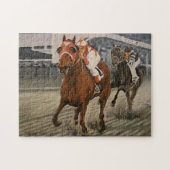 Rennen um gedankenvolle Pferde Puzzle (Horizontal)