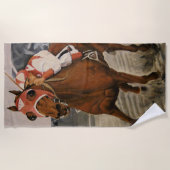 Rennen um gedankliche Pferde gewinnt Strandtuch (Vorderseite)