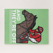 Rennen und Pferderennen Puzzle (Horizontal)