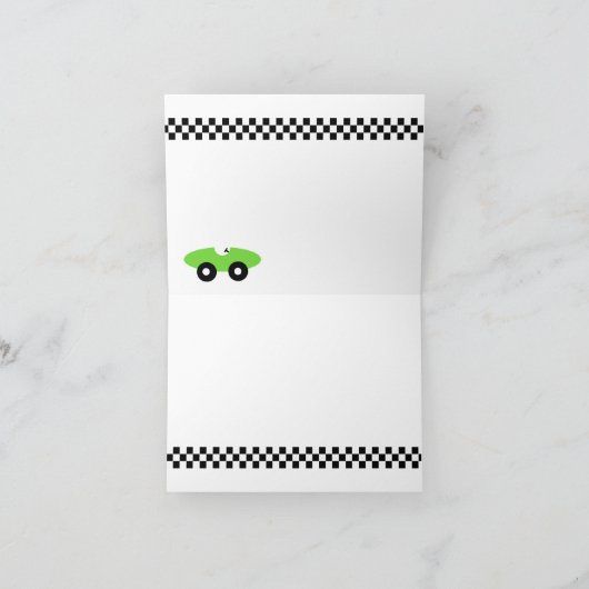 Rennen Zeit dank Karte (Innenseite)