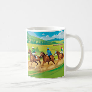 Rennen zum Sieg - Reiten Kunst Kaffeetasse