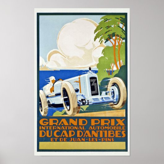 Rennen zum Vintagen Grand Prix Poster (Vorne)