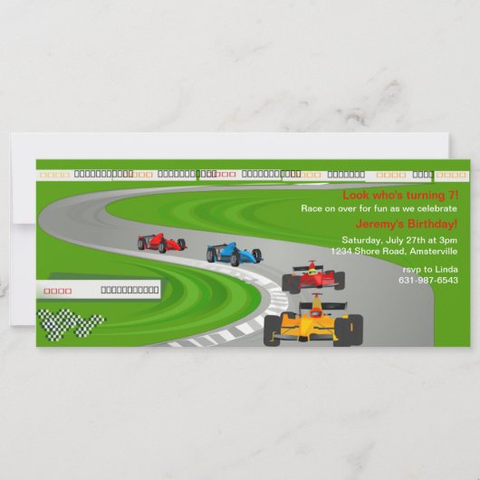 Rennen zur Endeinladung Einladung (Vorderseite)