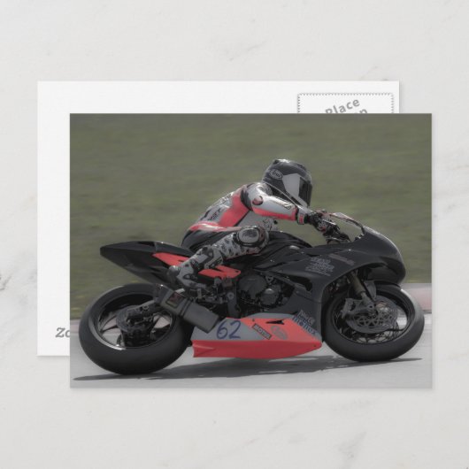 Rennende Postkarten für Motorräder (Vorne/Hinten)