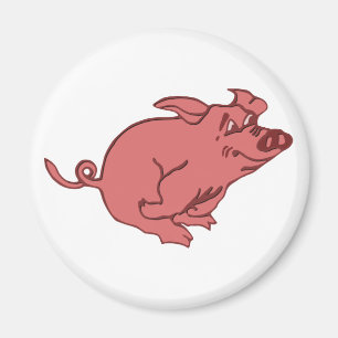 rennendes Schwein running pig Magnet