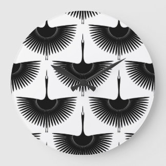 Renner Crane: Orientales Vogelmuster Große Wanduhr