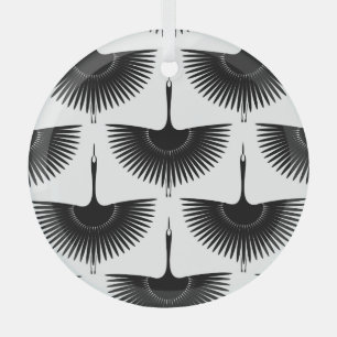 Renner Crane: Orientales Vogelmuster Ornament Aus Glas