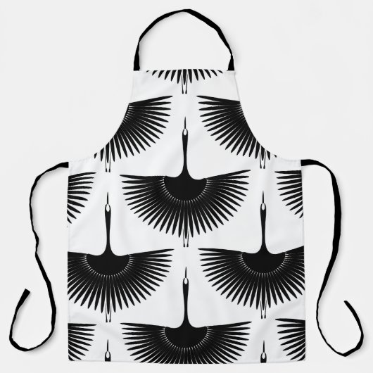 Renner Crane: Orientales Vogelmuster Schürze (Vorderseite)