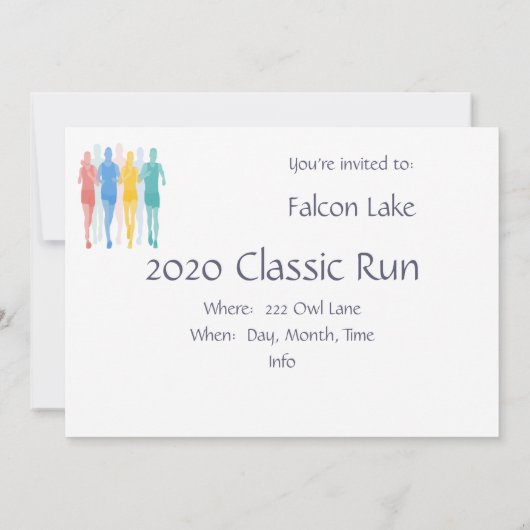 Rennereignis Einladung (Rückseite)