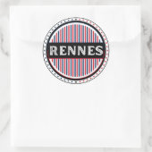 Rennes City Pride Emblem – French Identity Runder Aufkleber (Tasche)