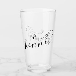 Rennes Flag in Heart, Roazhon Bretagne Glas