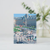 Rennes Foto Vintage Postkarte (Stehend Vorderseite)