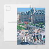Rennes Foto Vintage Postkarte (Vorne/Hinten)