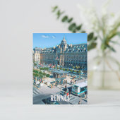 Rennes Foto Vintage Postkarte (Stehend Vorderseite)