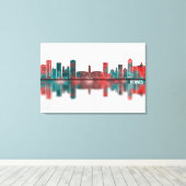 Rennes France Skyline Leinwanddruck (Insitu (Holzboden))