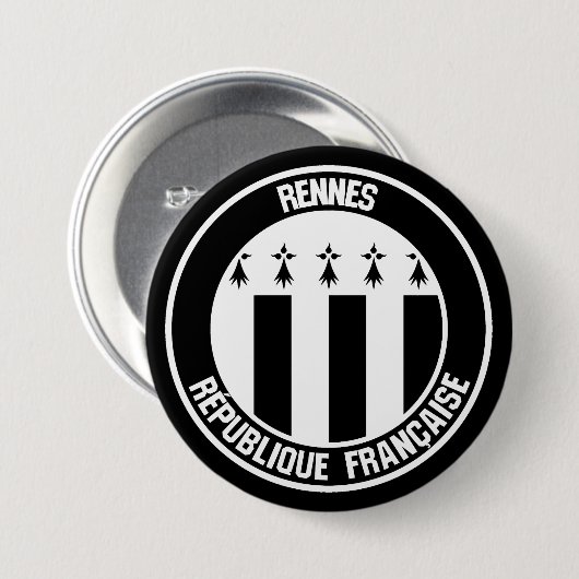 Rennes Round Emblem Button (Vorne & Hinten)