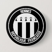 Rennes Round Emblem Button (Vorderseite)
