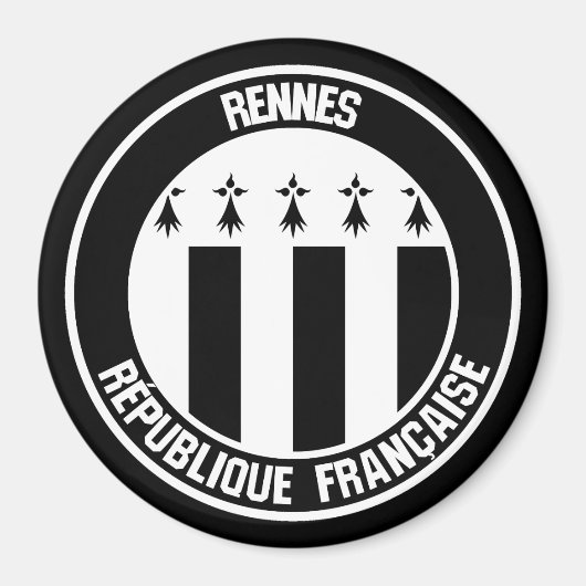 Rennes Round Emblem Magnet (Vorne)