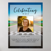 Rennfahrer Feier des Lebens, Beerdigung Foto Poster (Vorne)