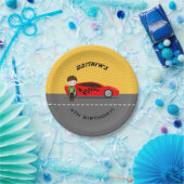 Rennfahrer Pappteller (Party)